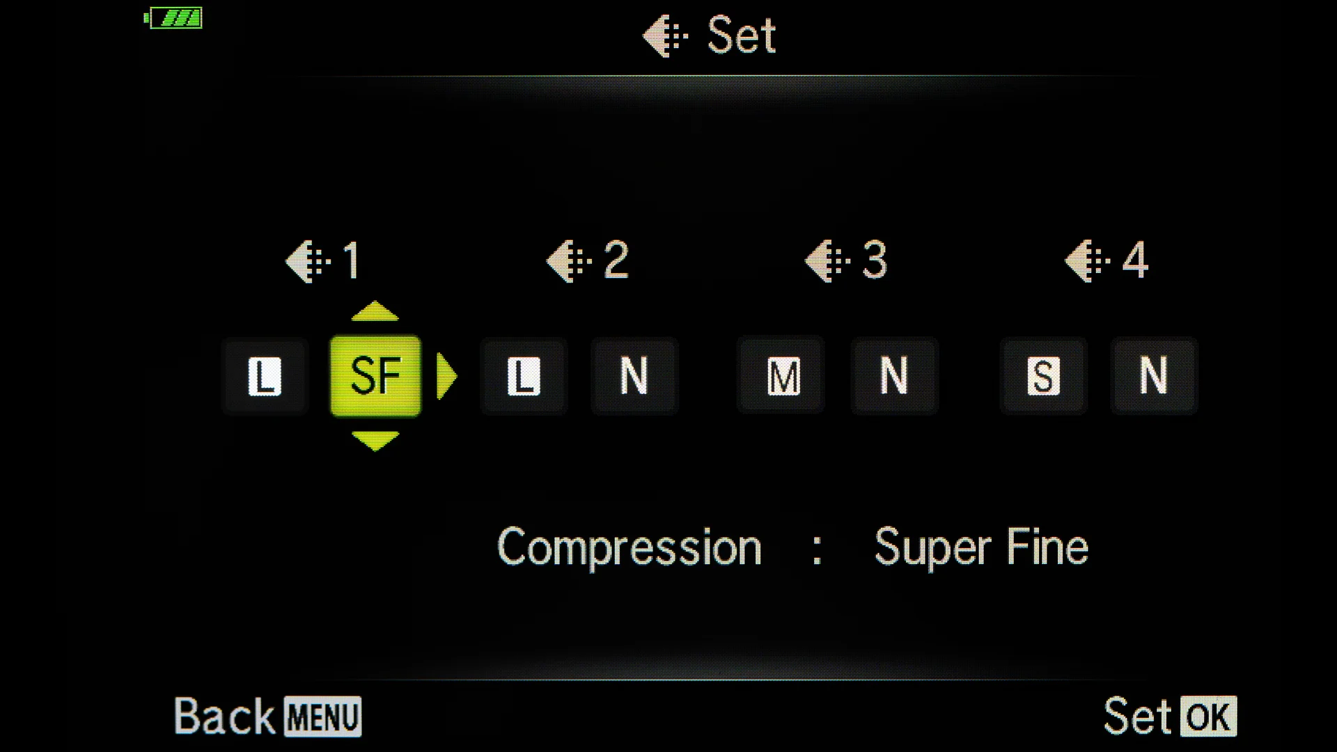 Choose Super Fine as your compression.
