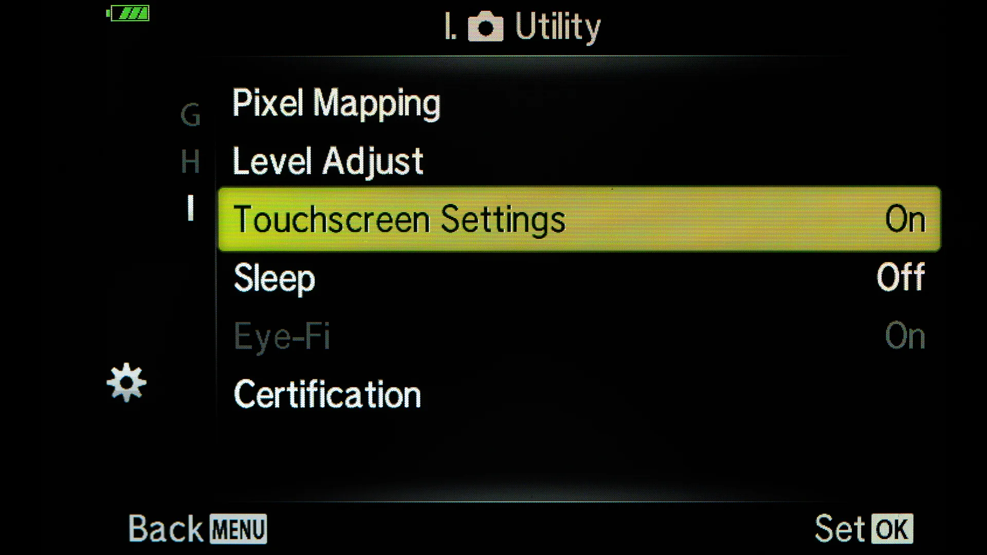 I have the Touch Screen on.